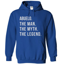 Load image into Gallery viewer, Abuelo. The Man. The Myth. The Legend. - T Shirt - royalblue_5bc1e479-9b00-48b0-bdbb-95855e1a2da4