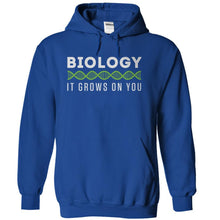 Load image into Gallery viewer, Biology, It Grows On You - T Shirt - royalblue_5d2d1708-2787-465c-b5fb-82420690e1c0