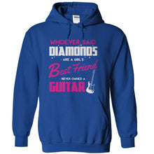 Load image into Gallery viewer, Guitars Are A Girl's Best Friend - T Shirt - royalblue_5f4fce87-74ed-44c4-9f16-b41c97e108ea