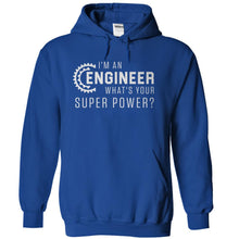 Load image into Gallery viewer, I'm An Engineer, What's Your Super Power? - T Shirt - royalblue_60a1259b-ad93-4d34-a7f5-2757375ede84