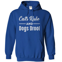 Load image into Gallery viewer, Cats Rule and Dogs Drool - T Shirt - royalblue_6c3ba57f-78ad-47cc-bc15-40e041e9f7fe
