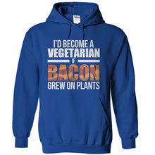 Load image into Gallery viewer, I'd Become A Vegetarian If Bacon Grew On Plants - T Shirt - royalblue_6f0cea1c-7eab-40b3-864c-e8e79d1fe44f