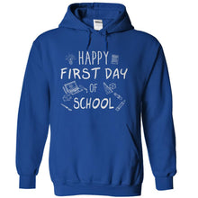 Load image into Gallery viewer, Happy First Day Of School - T Shirt - royalblue_727e6fa3-49d0-47ff-af7c-f8de814d8e98