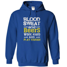 Load image into Gallery viewer, Blood Sweat And Beers - T Shirt - royalblue_7e8e443f-fe00-437a-bc38-9b55eea66c4b
