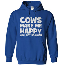 Load image into Gallery viewer, Cows Make Me Happy - T Shirt - royalblue_8144e421-89aa-40e2-93b3-d8cb4a541a2b