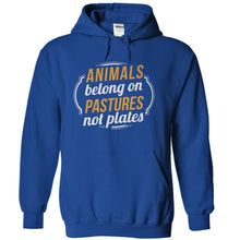 Load image into Gallery viewer, Animals Belong on Pastures, Not Plates - T Shirt - royalblue_83fce765-dd79-4086-9eaf-ef557eaeb92c