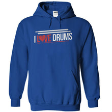 Load image into Gallery viewer, I Love Drums - T Shirt - royalblue_85107b29-087c-4f4f-bcb0-bc4c22debc26