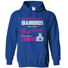 Load image into Gallery viewer, Cameras Are A Girl's Best Friend - T Shirt - royalblue_8b802212-df9e-4581-95c3-773a1ae67e96