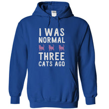 Load image into Gallery viewer, I Was Normal 3 Cats Ago - T Shirt - royalblue_8bd9fcd6-8b08-4503-aacd-0fd2ea9dca2b
