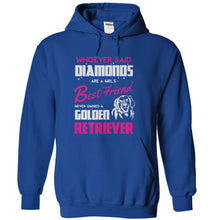 Load image into Gallery viewer, Golden Retrievers Are A Girl's Best Friend - T Shirt - royalblue_90f8080c-ce09-4202-b81e-cc7b84d9d361