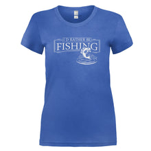 Load image into Gallery viewer, I'd Rather Be Fishing - T Shirt - royalblue_a2870b69-e0c0-4fd1-9824-61d15c2f68e8