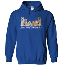 Load image into Gallery viewer, Celebrate Diversity - Dogs - T Shirt - royalblue_a4640c7a-22bb-4ad5-bda1-d5d318ee45e4