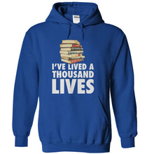 Load image into Gallery viewer, I've Lived A Thousand Lives - Books - T Shirt - royalblue_bf446e48-669b-46b2-9bfc-7612b978100c