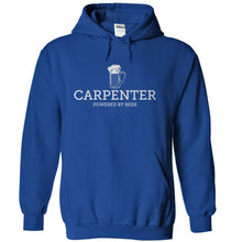 Load image into Gallery viewer, Carpenter - Powered By Beer - T Shirt - royalblue_c220a2f4-51bb-4734-8272-d851d1985764