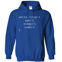 Load image into Gallery viewer, Eating, Sleeping and Coding - T Shirt - royalblue_cc5940f7-c109-4c57-9d3a-a8d9fa10ceee