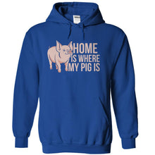 Load image into Gallery viewer, Home is Where My Pig Is - T Shirt - royalblue_d27190b2-fec7-4e7d-8c34-e91cd1186685