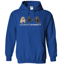 Load image into Gallery viewer, Celebrate Diversity - Labradors - T Shirt - royalblue_d3b6f5e8-c44d-4852-9859-7e1c74ad7b0c