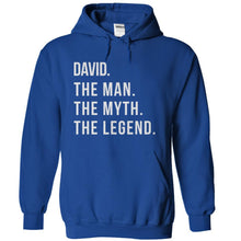 Load image into Gallery viewer, David. The Man. The Myth. The Legend. - T Shirt - royalblue_ddbb3ad1-d36d-4b82-a7ba-2f54f0288252