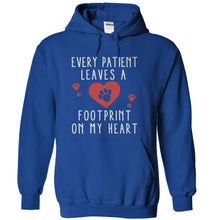 Load image into Gallery viewer, Every Patient Leaves a Footprint on my Heart - T Shirt - royalblue_e3d76b27-e768-4cd7-aab7-e767b0239a15