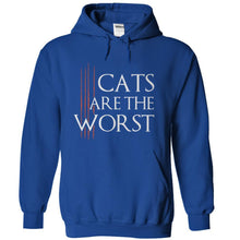 Load image into Gallery viewer, Cats are the Worst - T Shirt - royalblue_ea80a553-c2a1-40ac-8d03-5f5b760de072