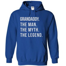 Load image into Gallery viewer, Grandaddy. The Man. The Myth. The Legend. - T Shirt - royalblue_ebab0678-7d91-4268-a7c9-72e60ea7e8ab