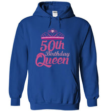 Load image into Gallery viewer, 50th Birthday Queen - Pink - T Shirt - royalblue_f830a9e8-8e06-45fc-a678-a8307d648d0c