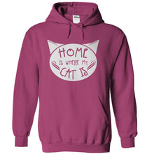 Load image into Gallery viewer, Home is Where My Cat Is - T Shirt - sangria_54db5b56-fd38-4a90-9c59-3ae1cb9944ed