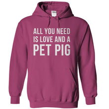 Load image into Gallery viewer, All You Need Is Love and a Pet Pig - T Shirt - sangria_85e6b0d9-0f6a-4b95-91c1-32a2093662f1