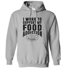 Load image into Gallery viewer, I Work To Support My Food Addiction - T Shirt - sportgrey_767a6034-2c20-4710-9884-5c761b2ec7f9