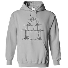 Load image into Gallery viewer, Drum Playing Otter - T Shirt - sportgrey_bff97cb7-f978-4ca0-bb74-195562108ec3