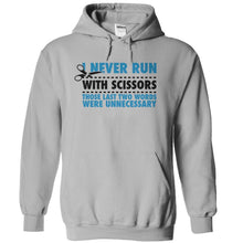 Load image into Gallery viewer, I Never Run... With Scissors - T Shirt - sportgrey_f7d213dc-49e4-4529-b1d1-25fc58903f57