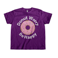 Load image into Gallery viewer, Donut Worry. Be Happy. - Kids - toddler_purple_c12d1235-5439-4140-a629-19f39eb9b86b