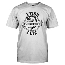 Load image into Gallery viewer, I Fish Therefore I Lie - T Shirt - white_15bcdcfd-6ab4-4410-8aab-24cbe9af5514