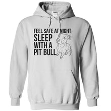 Load image into Gallery viewer, Feel Safe - Sleep With a Pit Bull - T Shirt - white_af03ef9e-efd1-4706-8ea3-e0eb85708c7d
