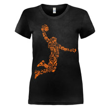 Load image into Gallery viewer, Basketball Player - T Shirt - women_black_36749763-d3fc-4ca0-9cd1-6a7441668e47