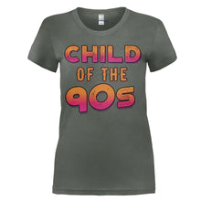 Load image into Gallery viewer, Child Of The 90s - T Shirt - women_charcoal_623d8689-44bf-433d-9c74-431aa7452bcb