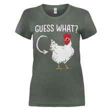 Load image into Gallery viewer, Guess What? Chicken Butt - T Shirt - women_charcoal_cac9595c-6de6-4c5c-9239-593368268240
