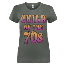 Load image into Gallery viewer, Child Of The 70s - T Shirt - women_charcoal_ddc23095-5e22-4e70-a16c-e4d06e6d9a5d