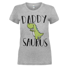Load image into Gallery viewer, Daddysaurus - T Shirt - women_heathergrey_1672a250-19f8-4b90-93d8-2986dd19be2c