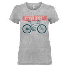 Load image into Gallery viewer, Cycologist - T Shirt - women_heathergrey_36d56bef-e878-483b-ab3b-519f7fdc4e61