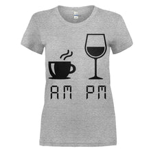 Load image into Gallery viewer, AM &amp; PM - T Shirt - women_heathergrey_4d98e975-d759-4f7c-bdae-ba4961cbcf3c