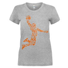Load image into Gallery viewer, Basketball Player - T Shirt - women_heathergrey_6f3bf4c3-04e8-4d7b-acea-17e46db247eb