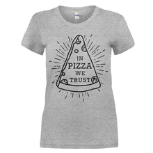 Load image into Gallery viewer, In Pizza We Trust - T Shirt - women_heathergrey_7d61a57c-51f4-4dca-96d7-f5b763c6ee6e