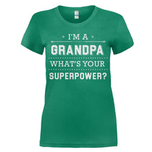 Load image into Gallery viewer, I'm a Grandpa, What's Your Superpower? - T Shirt - women_kellygreen_18fe1e16-3050-45ac-8ff2-81453dfec884