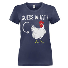 Load image into Gallery viewer, Guess What? Chicken Butt - T Shirt - women_navy_0610faaa-1eda-43dd-9efa-ce47497a1ca1