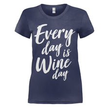 Load image into Gallery viewer, Every Day Is Wine Day - T Shirt - women_navy_375bc4ee-efc5-4e9a-8e8f-89c8d364919f