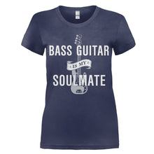 Load image into Gallery viewer, Bass Guitar Is My Soulmate - T Shirt - women_navy_7102b97c-2656-4ed4-ab1c-eb987ee9bd2c