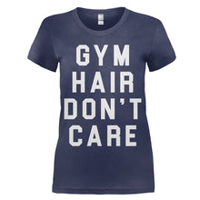 Load image into Gallery viewer, Gym Hair Don't Care - T Shirt - women_navy_8919c9a8-6521-4ec3-8028-0d84512c4ede