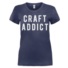 Load image into Gallery viewer, Craft Addict - T Shirt - women_navy_b26e8cdf-d0e5-4a7b-b88d-62fcf93f6d45