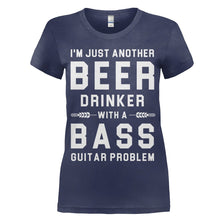 Load image into Gallery viewer, Another Beer Drinker With A Bass Problem - T Shirt - women_navyblue_0d573d5f-a9fc-432f-8cce-b8dbe2c70f1f